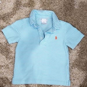 Ralph lauren blue and white striped polo